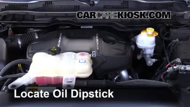 2015 Ram 1500 Laramie Longhorn 3.0L V6 Turbo Diesel Aceite Controlar nivel de aceite